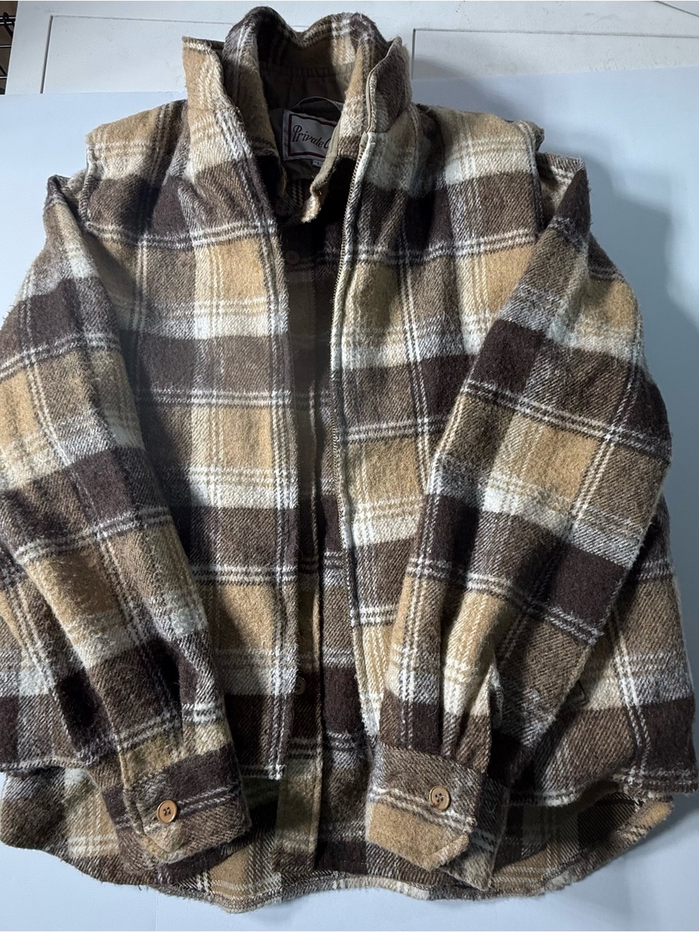 Vintage 1980’s Private Club Wool Blend Flannel/Vest Combo